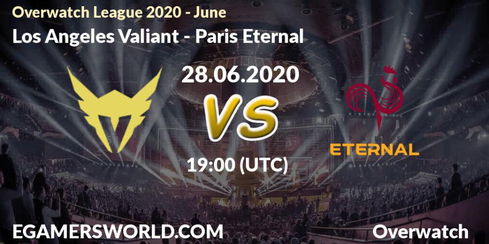 Pronósticos Los Angeles Valiant - Paris Eternal. 28.06.2020 at 19:00. Overwatch League 2020 - June - Overwatch