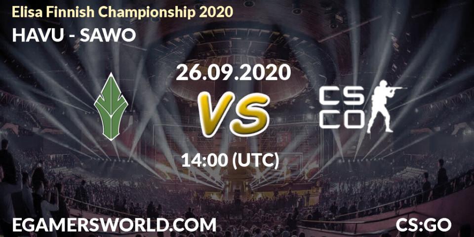 Pronósticos HAVU - SAWO. 26.09.2020 at 14:00. Elisa Finnish Championship 2020 - Counter-Strike (CS2)