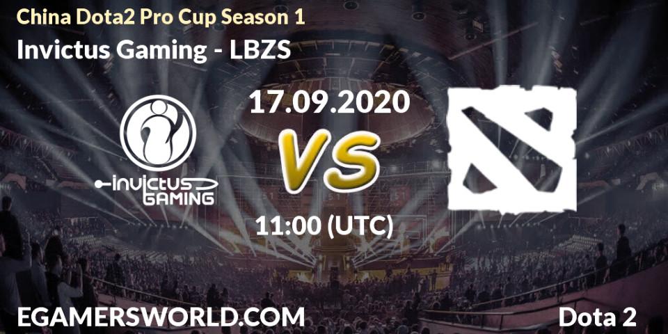Pronósticos Invictus Gaming - LBZS. 17.09.2020 at 11:22. China Dota2 Pro Cup Season 1 - Dota 2