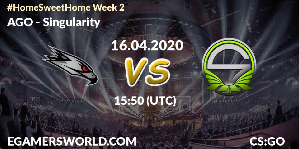 Pronósticos AGO - Singularity. 16.04.2020 at 16:05. #Home Sweet Home Week 2 - Counter-Strike (CS2)