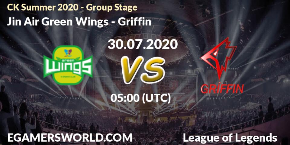 Pronósticos Jin Air Green Wings - Griffin. 30.07.20. CK Summer 2020 - Group Stage - LoL