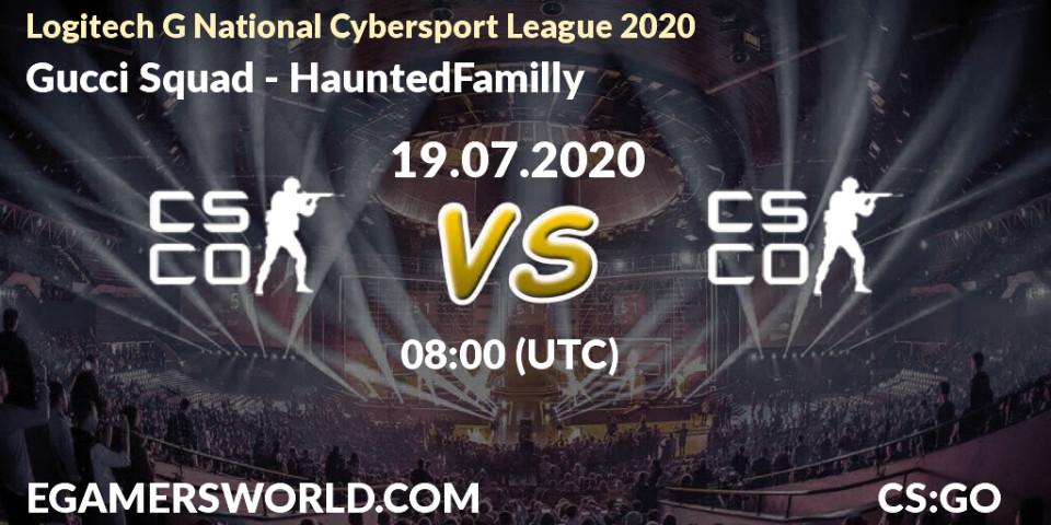 Pronósticos Gucci Squad - HauntedFamilly. 19.07.2020 at 08:00. Logitech G National Cybersport League 2020 - Counter-Strike (CS2)