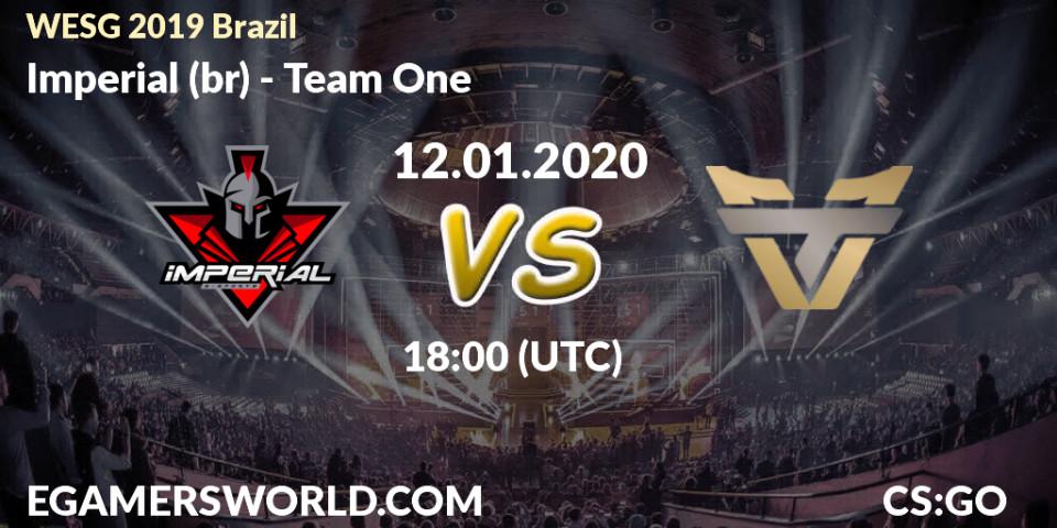 Pronósticos Imperial (br) - Team One. 12.01.20. WESG 2019 Brazil Online - CS2 (CS:GO)