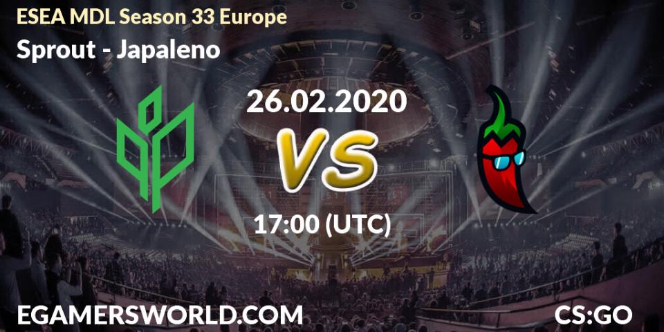Pronósticos Sprout - Japaleno. 26.02.2020 at 17:05. ESEA MDL Season 33 Europe - Counter-Strike (CS2)