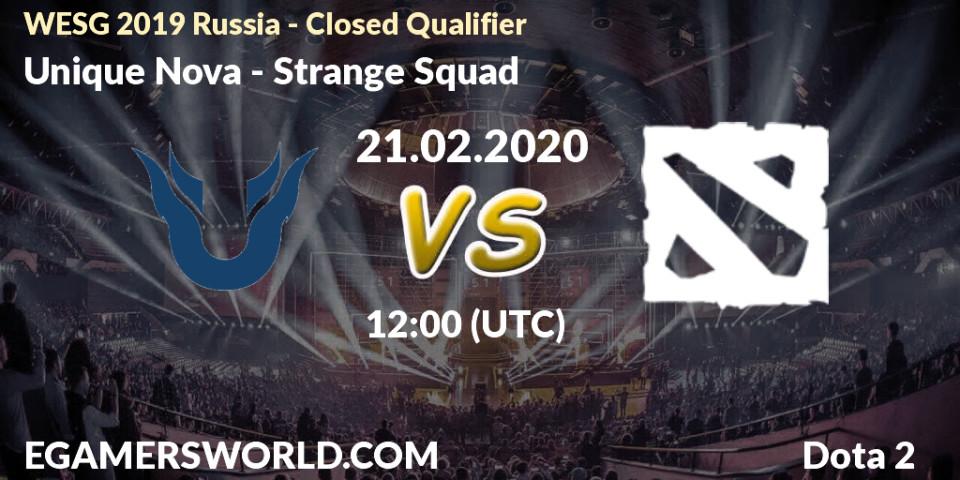 Pronósticos Unique Nova - Strange Squad. 21.02.2020 at 12:05. WESG 2019 Russia - Closed Qualifier - Dota 2
