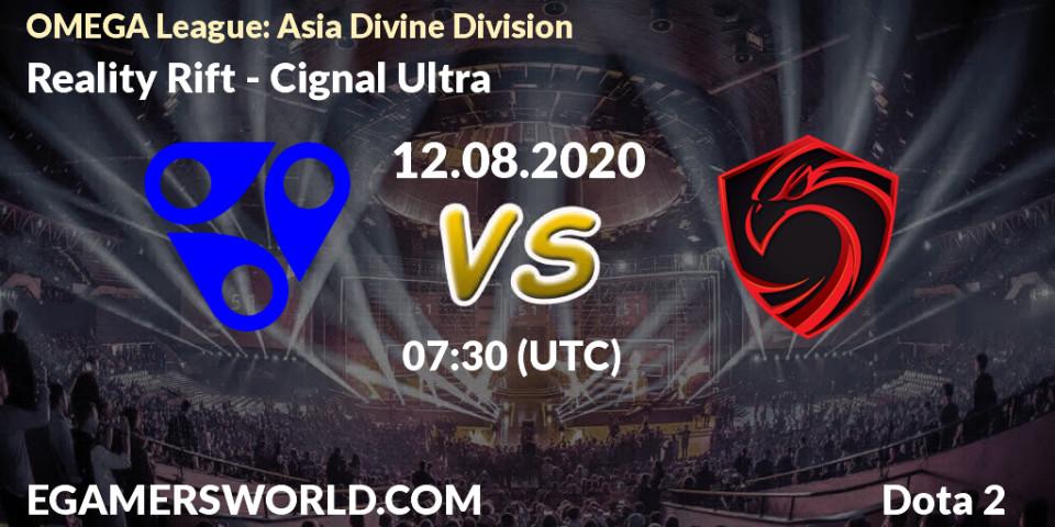 Pronósticos Reality Rift - Cignal Ultra. 12.08.20. OMEGA League: Asia Divine Division - Dota 2