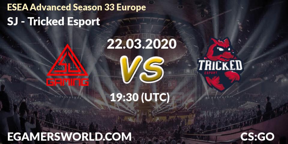 Pronósticos SJ - Tricked Esport. 22.03.2020 at 17:00. ESEA Advanced Season 33 Europe - Counter-Strike (CS2)