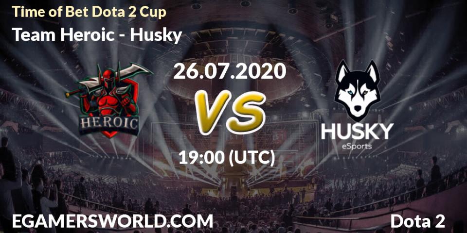 Pronósticos Team Heroic - Husky. 26.07.2020 at 19:01. Time of Bet Dota 2 Cup - Dota 2