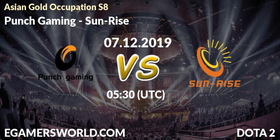 Pronósticos Punch Gaming - Sun-Rise. 06.12.19. Asian Gold Occupation S8 - Dota 2