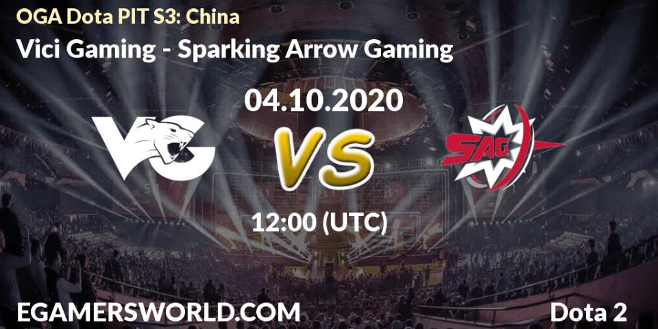 Pronósticos Vici Gaming - Sparking Arrow Gaming. 04.10.2020 at 11:30. OGA Dota PIT Season 3: China - Dota 2