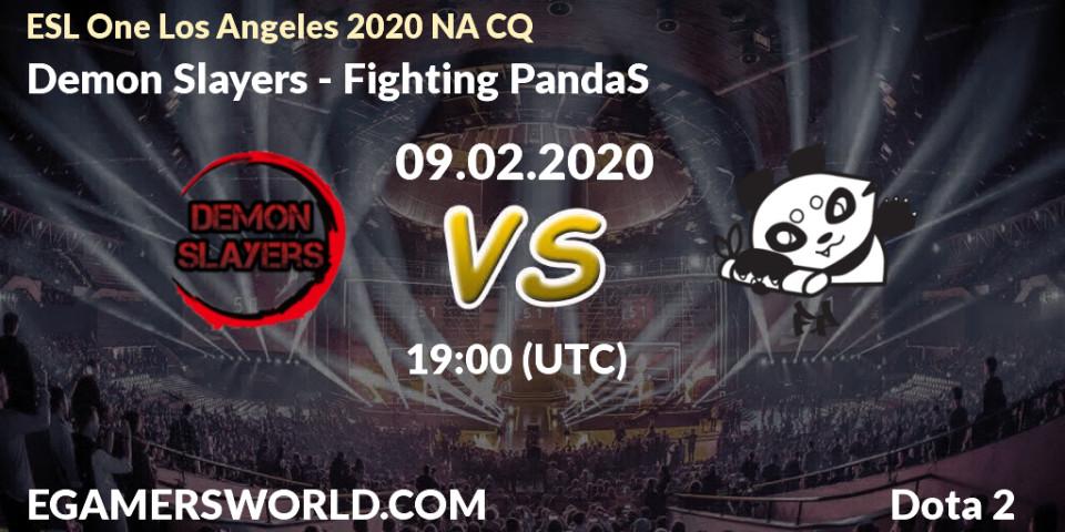 Pronósticos Demon Slayers - Fighting PandaS. 09.02.20. ESL One Los Angeles 2020 NA CQ - Dota 2