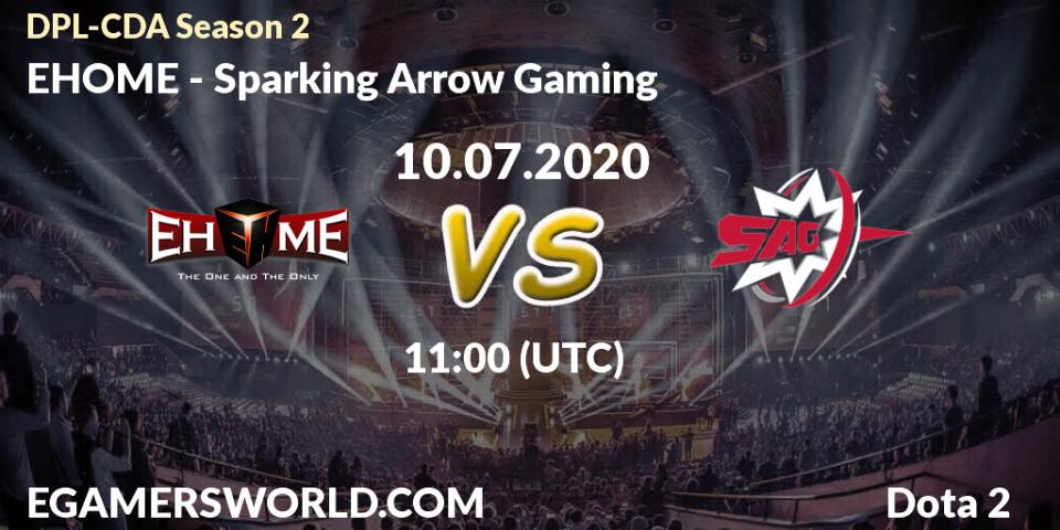 Pronósticos EHOME - Sparking Arrow Gaming. 10.07.20. DPL-CDA Professional League Season 2 - Dota 2