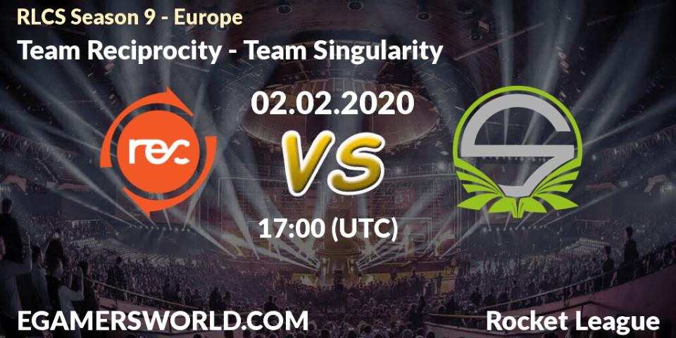 Pronósticos Team Reciprocity - Team Singularity. 09.02.20. RLCS Season 9 - Europe - Rocket League
