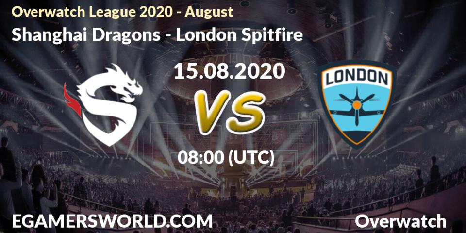 Pronósticos Shanghai Dragons - London Spitfire. 15.08.2020 at 10:00. Overwatch League 2020 - August - Overwatch