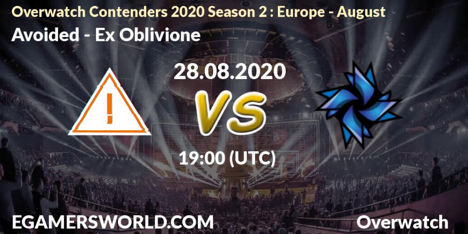 Pronósticos Avoided - Ex Oblivione. 28.08.20. Overwatch Contenders 2020 Season 2: Europe - August - Overwatch