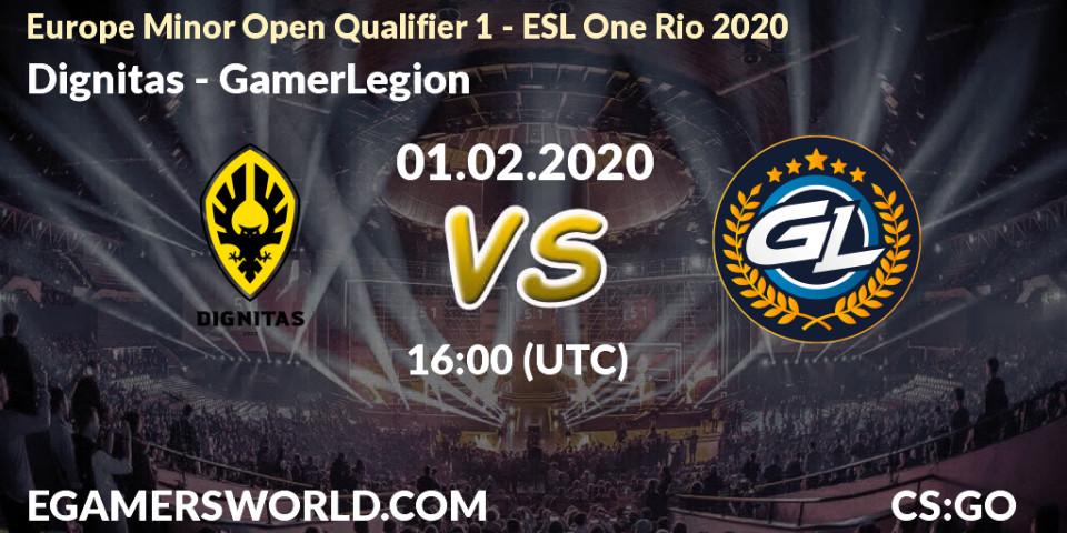 Pronósticos Dignitas - GamerLegion. 01.02.2020 at 16:05. Europe Minor Open Qualifier 1 - ESL One Rio 2020 - Counter-Strike (CS2)