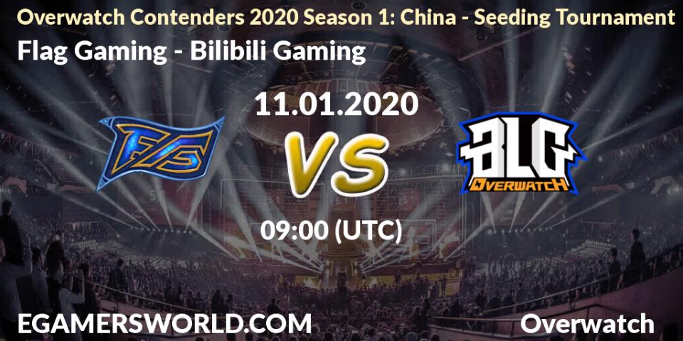 Pronósticos Flag Gaming - Bilibili Gaming. 11.01.2020 at 09:00. Overwatch Contenders 2020 Season 1: China - Seeding Tournament - Overwatch