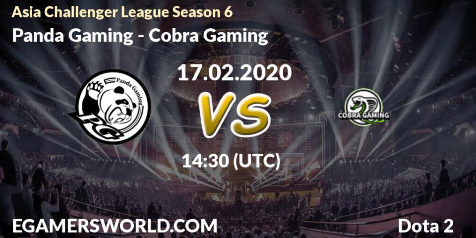 Pronósticos Panda Gaming - Cobra Gaming. 21.02.20. Asia Challenger League Season 6 - Dota 2