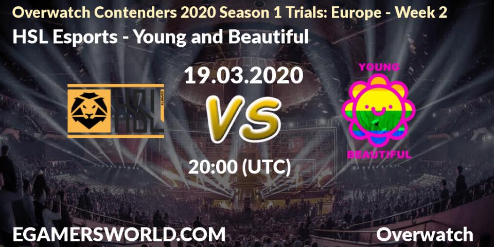Pronósticos HSL Esports - Young and Beautiful. 19.03.20. Overwatch Contenders 2020 Season 1 Trials: Europe - Week 2 - Overwatch