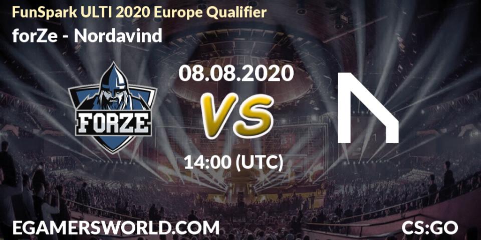 Pronósticos forZe - Nordavind. 08.08.2020 at 14:00. FunSpark ULTI 2020 Europe Qualifier - Counter-Strike (CS2)