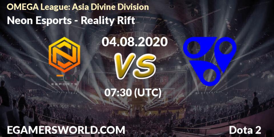 Pronósticos Neon Esports - Reality Rift. 04.08.20. OMEGA League: Asia Divine Division - Dota 2