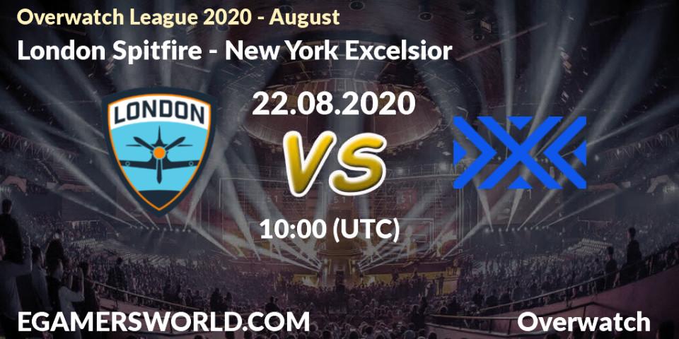 Pronósticos London Spitfire - New York Excelsior. 22.08.20. Overwatch League 2020 - August - Overwatch