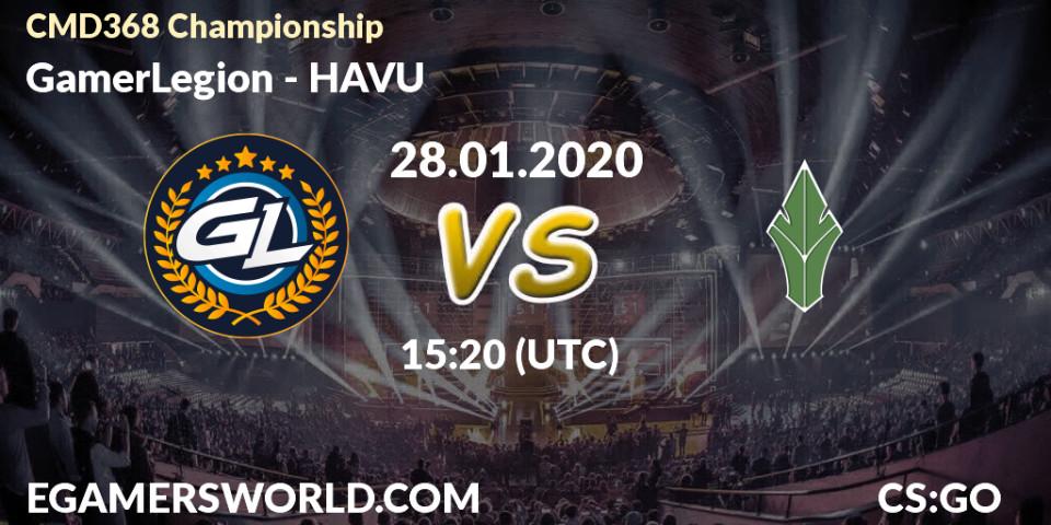 Pronósticos GamerLegion - HAVU. 28.01.20. CMD368 Championship - CS2 (CS:GO)