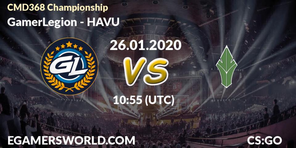 Pronósticos GamerLegion - HAVU. 26.01.20. CMD368 Championship - CS2 (CS:GO)