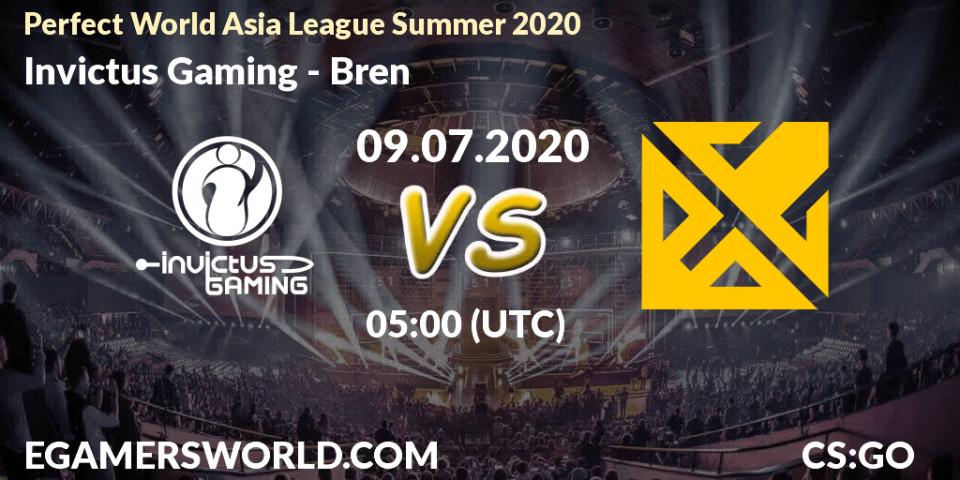 Pronósticos Invictus Gaming - Bren. 09.07.2020 at 05:00. Perfect World Asia League Summer 2020 - Counter-Strike (CS2)