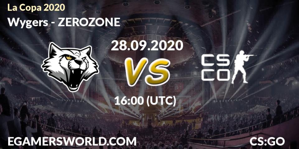Pronósticos Wygers - ZEROZONE. 28.09.2020 at 16:00. La Copa 2020 - Counter-Strike (CS2)