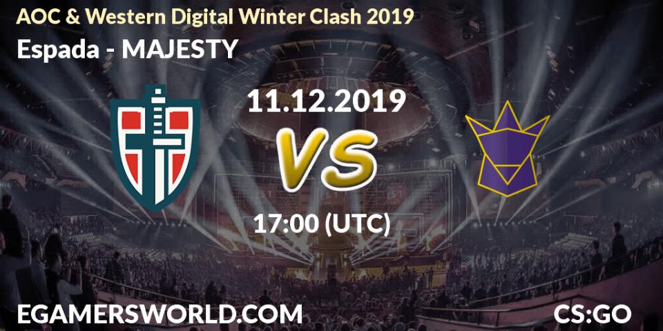 Pronósticos Espada - MAJESTY. 11.12.19. AOC & Western Digital Winter Clash 2019 - CS2 (CS:GO)