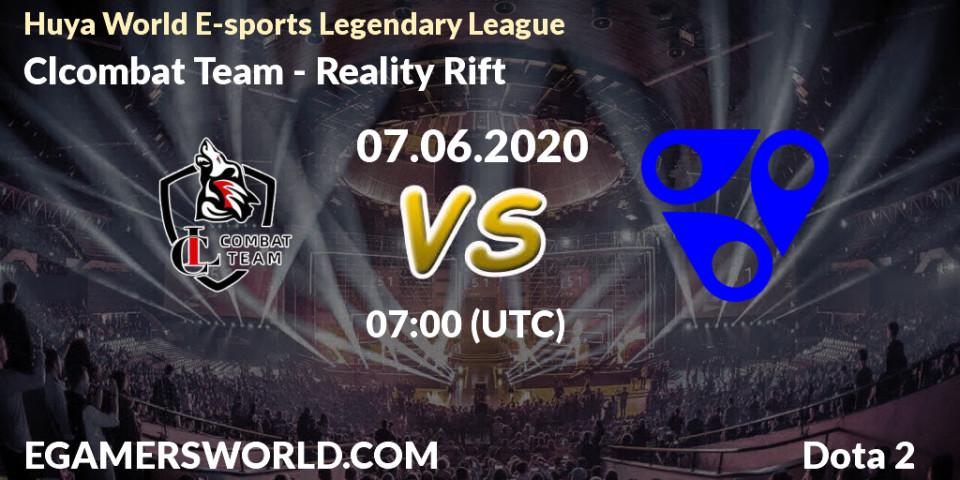 Pronósticos Clcombat Team - Reality Rift. 07.06.20. Huya World E-sports Legendary League - Dota 2