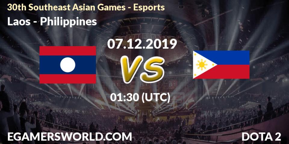 Pronósticos Laos - Philippines. 07.12.19. 30th Southeast Asian Games - Esports - Dota 2