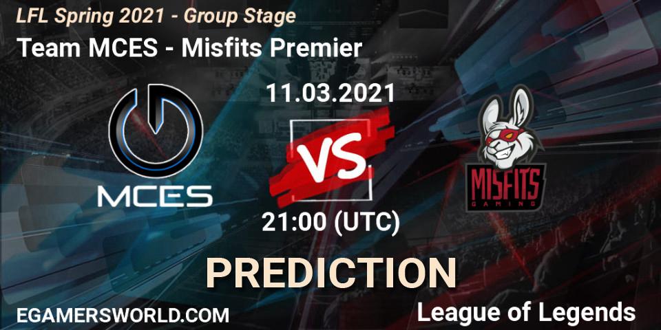 Pronósticos Team MCES - Misfits Premier. 11.03.2021 at 20:00. LFL Spring 2021 - Group Stage - LoL