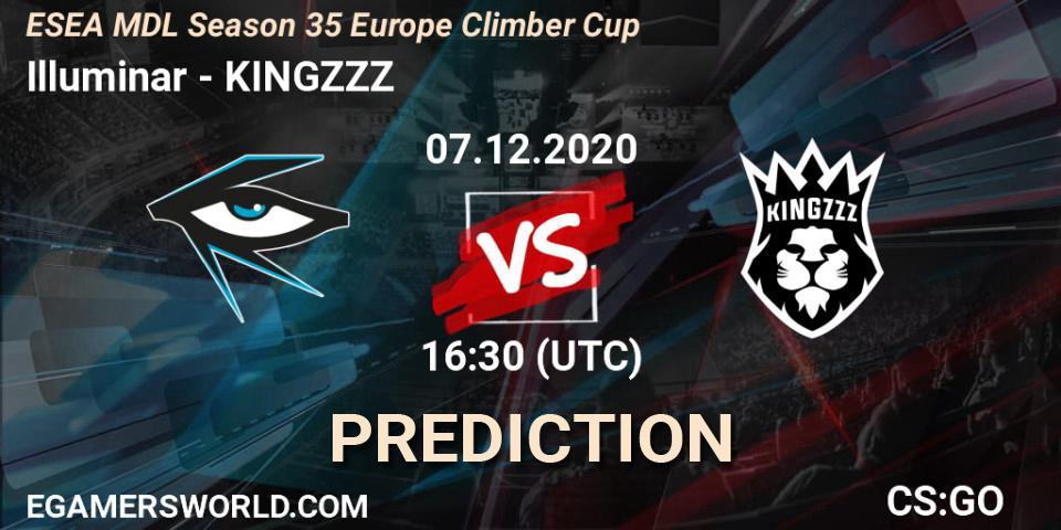 Pronósticos Illuminar - KINGZZZ. 07.12.2020 at 16:50. ESEA MDL Season 35 Europe Climber Cup - Counter-Strike (CS2)