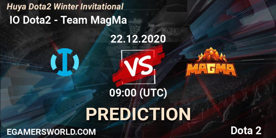 Pronósticos IO Dota2 - Team MagMa. 22.12.20. Huya Dota2 Winter Invitational - Dota 2