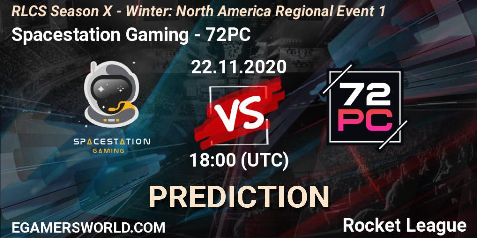 Pronósticos Spacestation Gaming - 72PC. 22.11.2020 at 18:00. RLCS Season X - Winter: North America Regional Event 1 - Rocket League