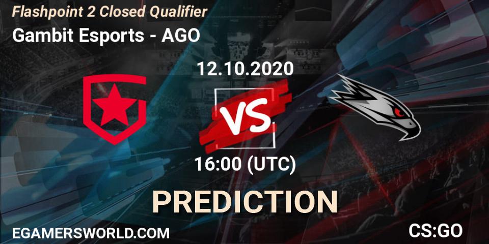 Pronósticos Gambit Esports - AGO. 12.10.20. Flashpoint 2 Closed Qualifier - CS2 (CS:GO)