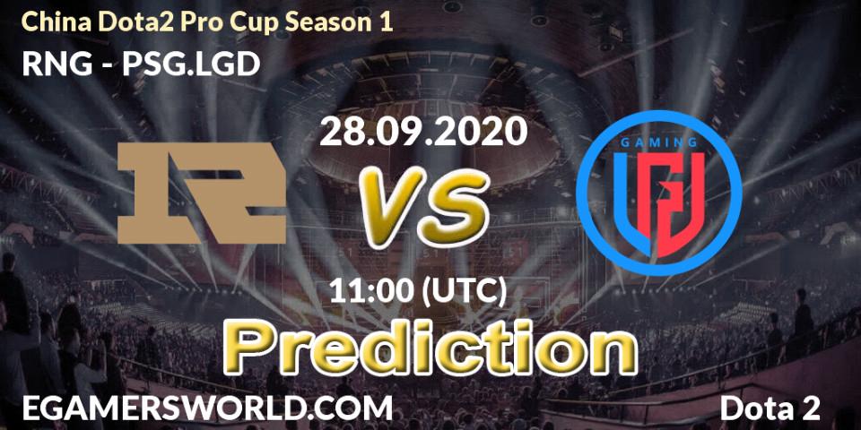 Pronósticos RNG - PSG.LGD. 28.09.2020 at 10:58. China Dota2 Pro Cup Season 1 - Dota 2