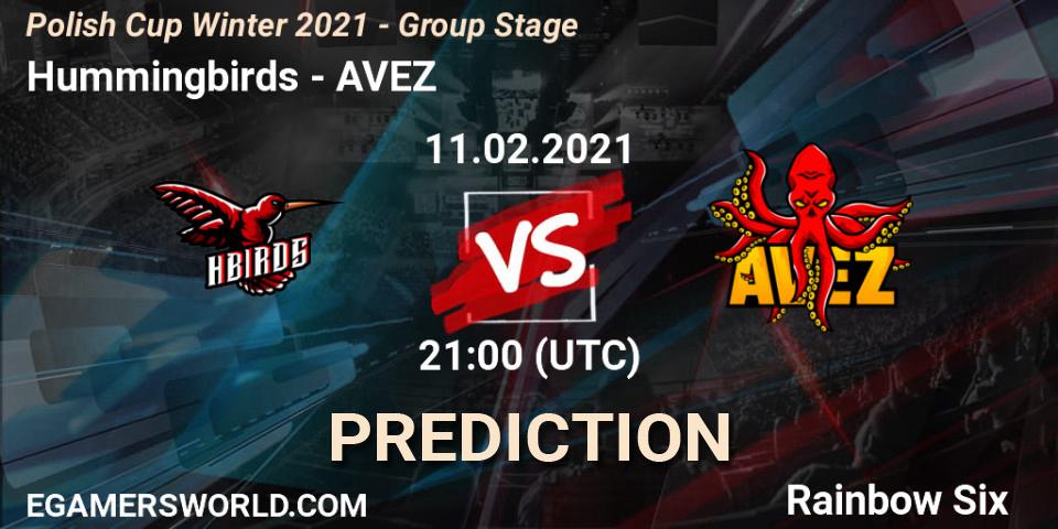 Pronósticos Hummingbirds - AVEZ. 11.02.2021 at 21:00. Polish Cup Winter 2021 - Group Stage - Rainbow Six