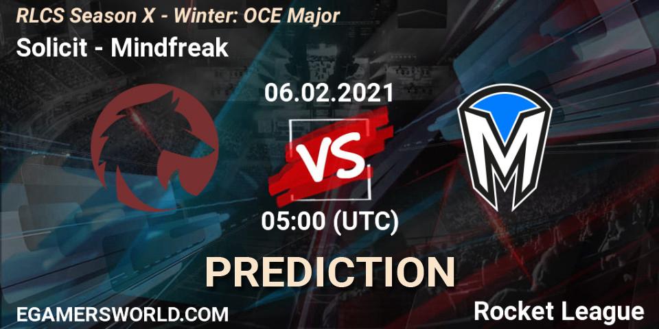 Pronósticos Solicit - Mindfreak. 06.02.2021 at 04:30. RLCS Season X - Winter: OCE Major - Rocket League
