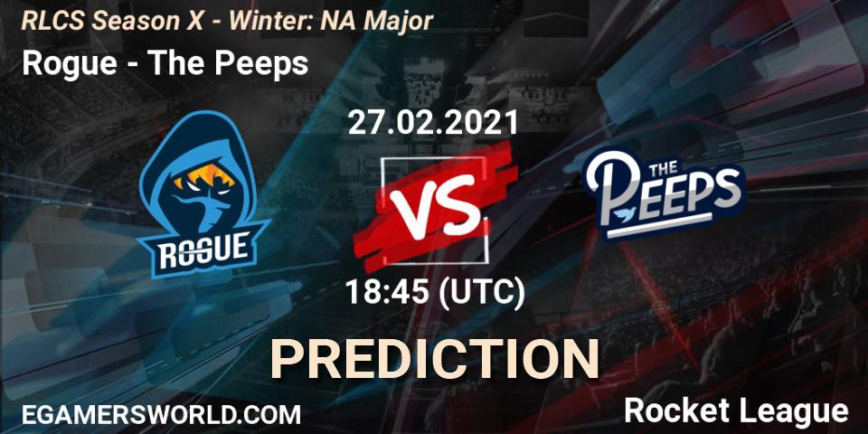 Pronósticos Rogue - The Peeps. 27.02.21. RLCS Season X - Winter: NA Major - Rocket League