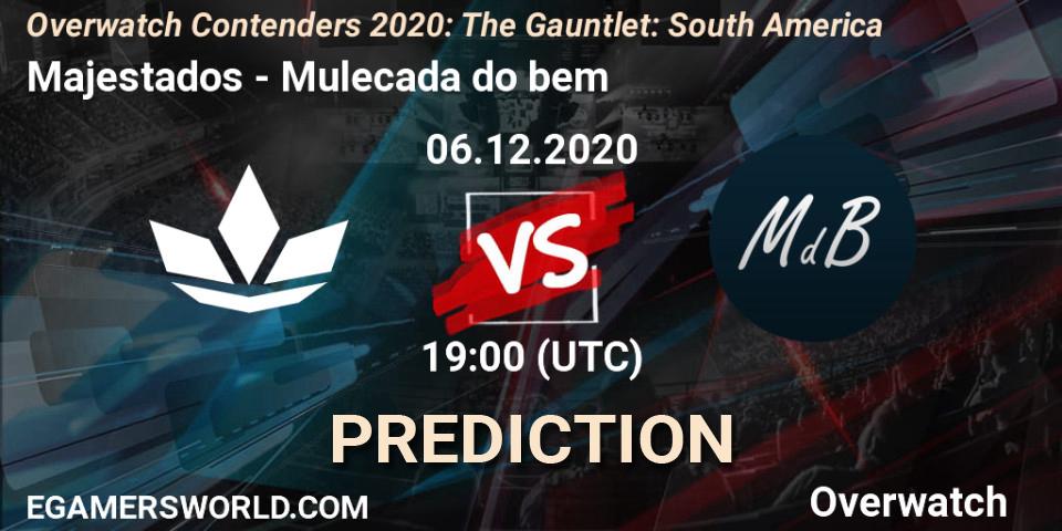 Pronósticos Majestados - Mulecada do bem. 06.12.2020 at 19:00. Overwatch Contenders 2020: The Gauntlet: South America - Overwatch