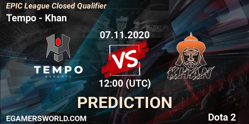 Pronósticos Tempo - Khan. 07.11.2020 at 11:12. EPIC League Closed Qualifier - Dota 2