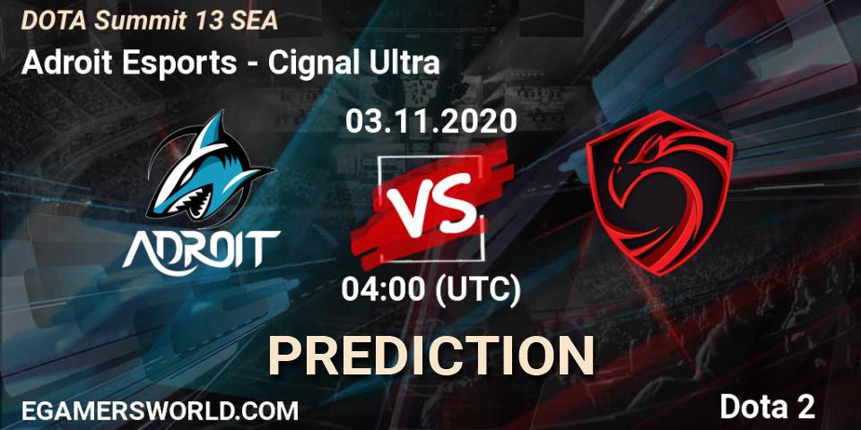 Pronósticos Adroit Esports - Cignal Ultra. 03.11.20. DOTA Summit 13: SEA - Dota 2