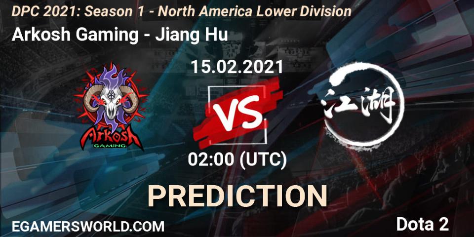 Pronósticos Arkosh Gaming - Jiang Hu. 15.02.2021 at 02:00. DPC 2021: Season 1 - North America Lower Division - Dota 2