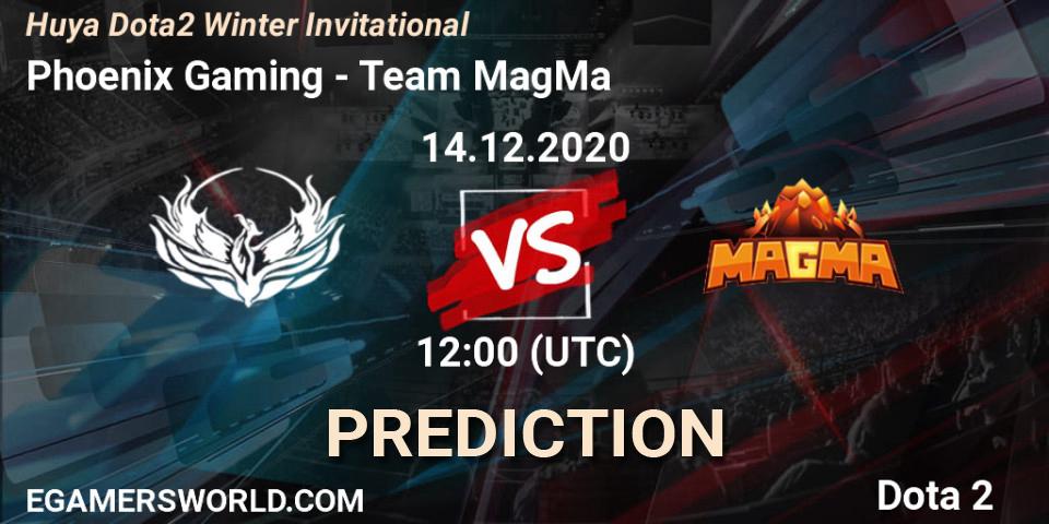 Pronósticos Phoenix Gaming - Team MagMa. 14.12.2020 at 11:54. Huya Dota2 Winter Invitational - Dota 2