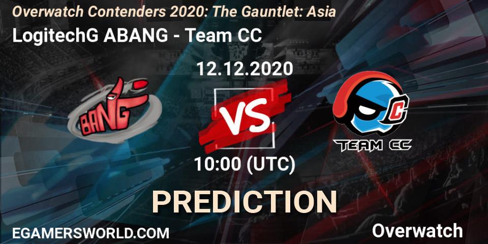 Pronósticos LogitechG ABANG - Team CC. 12.12.20. Overwatch Contenders 2020: The Gauntlet: Asia - Overwatch