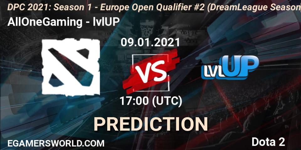 Pronósticos AllOneGaming - lvlUP. 09.01.2021 at 17:00. DPC 2021: Season 1 - Europe Open Qualifier #2 (DreamLeague Season 14) - Dota 2