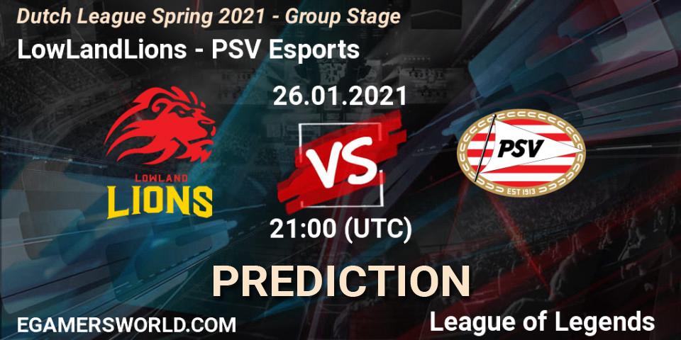Pronósticos LowLandLions - PSV Esports. 26.01.2021 at 21:00. Dutch League Spring 2021 - Group Stage - LoL